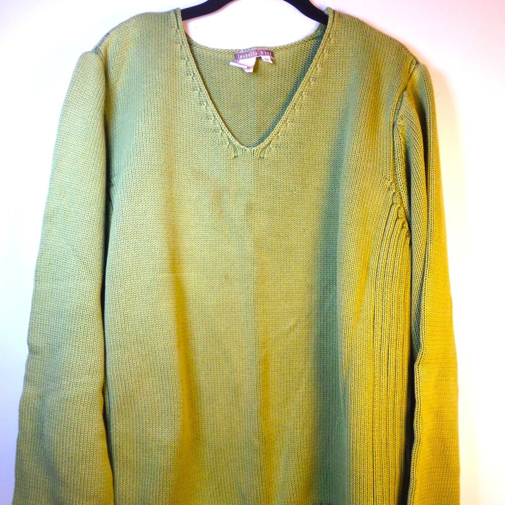 Isabella Bird Textured‎ V-Neck Sweater Women's SZ 2X **Stained